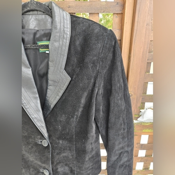 Vintage Leather & Suede Blazer - Picture 5 of 12